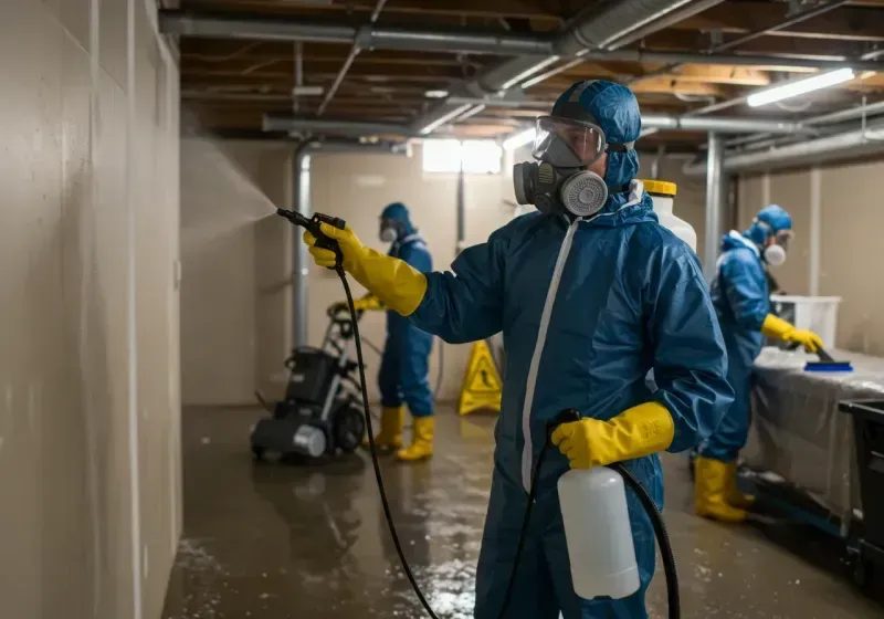 Basement Sanitization and Antimicrobial Treatment process in Breckinridge County, KY