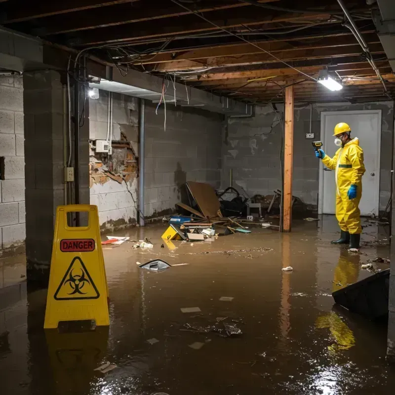 Flooded Basement Electrical Hazard in Breckinridge County, KY Property