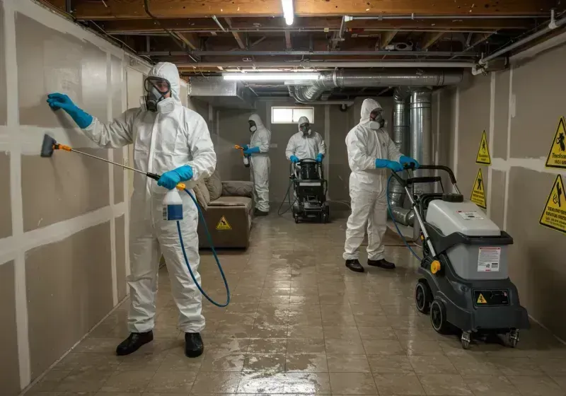 Basement Moisture Removal and Structural Drying process in Breckinridge County, KY